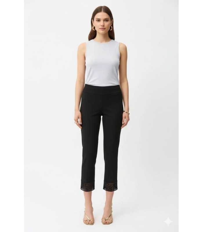 Pantalón Negro Capri Guipur Joseph Ribkoff Mujer
