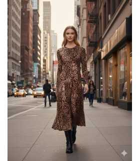 Vestido Punto Manchas Marella Mujer