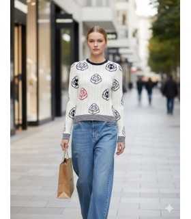 Suéter Flores Logo Marella Mujer