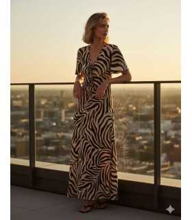 Vestido Estampado Manchas Punto Marella Mujer