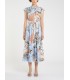 Vestido Camisero Azul Estampado Marella Mujer