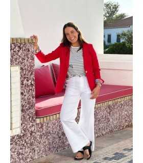 Chaqueta Americana Roja Vilagallo Mujer