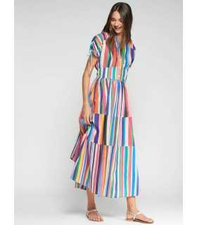 Vestido Rayas Colorido Vilagallo Mujer
