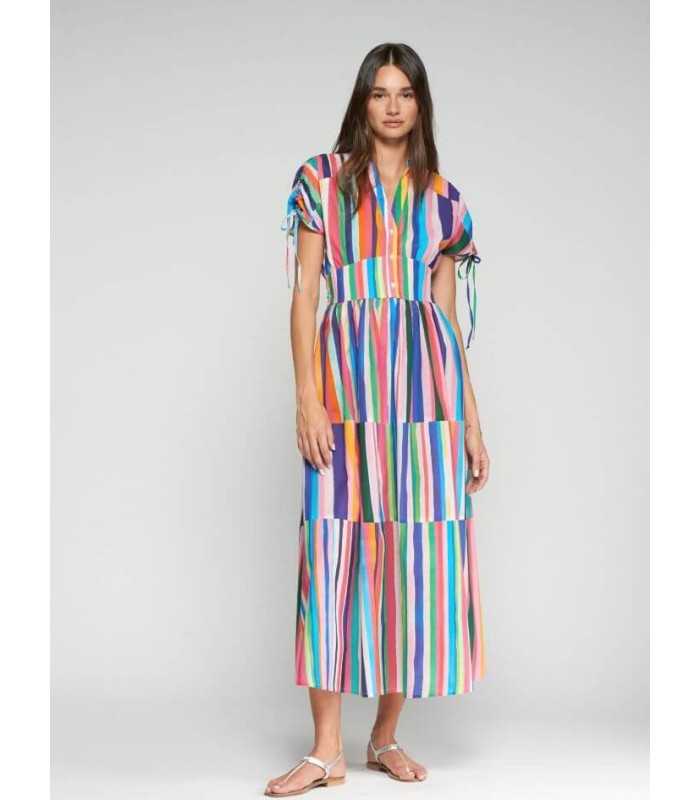 Vestido Rayas Colorido Vilagallo Mujer