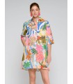 Vestido Estampado Palmeras Vilagallo Mujer