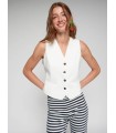 Chaleco Blanco Punto Vilagallo Mujer
