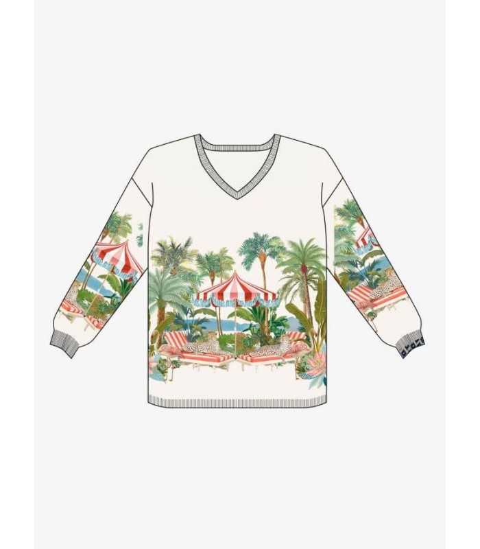 Suéter Estampado Palmeras Vilagallo Mujer