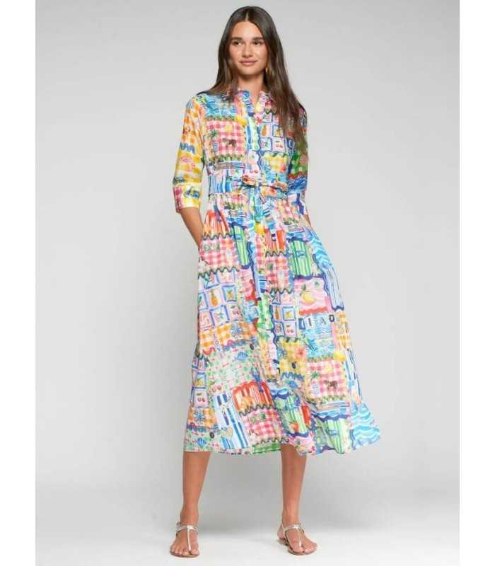 Vestido Estampado Colorido Vilagallo Mujer