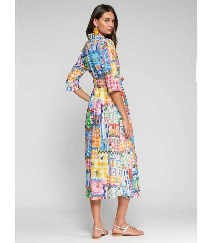 Vestido Estampado Colorido Vilagallo Mujer