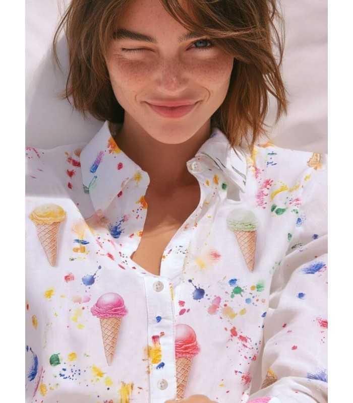 Camisa Estampado Helados Vilagallo Mujer
