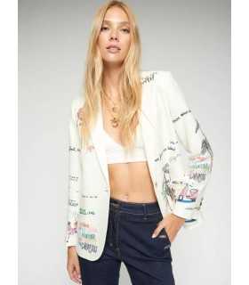 Chaqueta Blanca Bordada Vilagallo Mujer