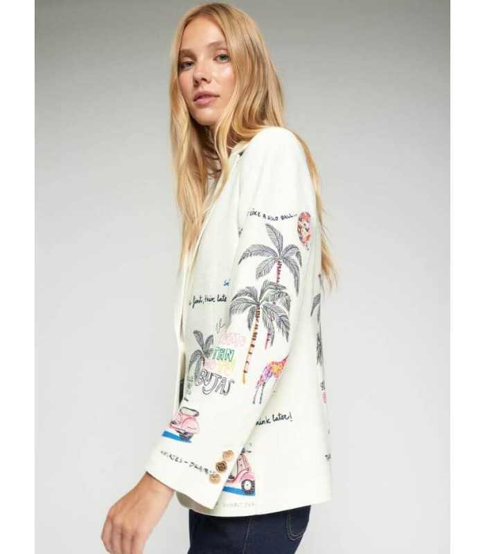 Chaqueta Blanca Bordada Vilagallo Mujer
