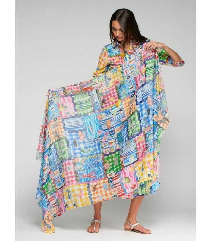 Chal Estampado Colorido Vilagallo Mujer