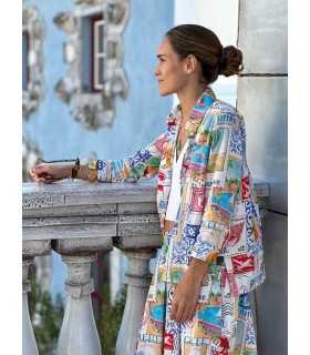 Camisa Estampada Postales Vilagallo Mujer