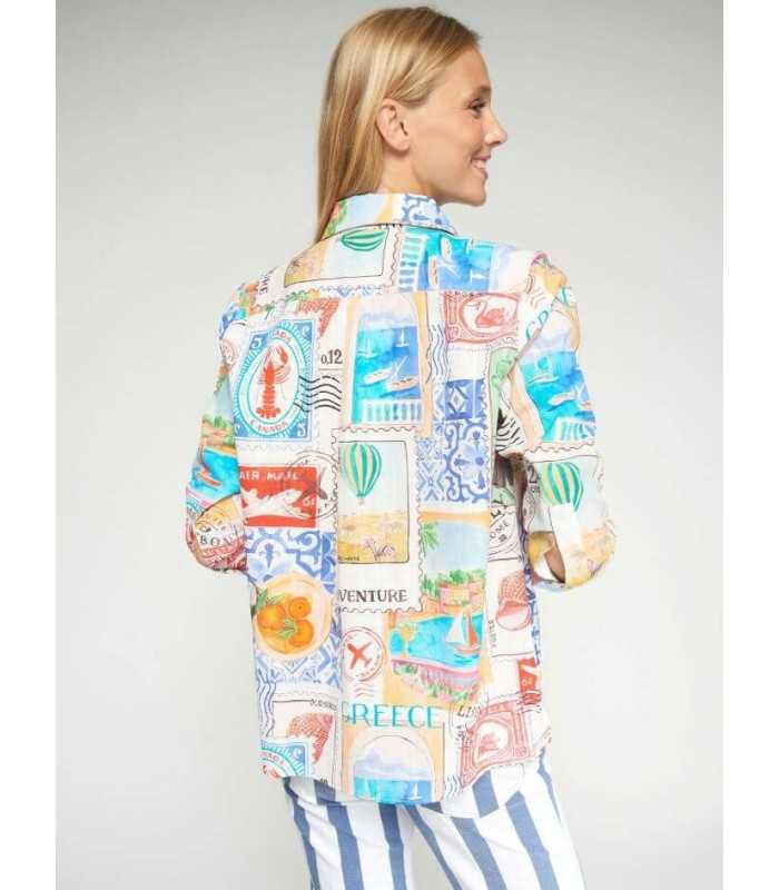 Camisa Estampada Postales Vilagallo Mujer