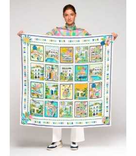 Pañuelo Estampado Postales Vilagallo Mujer