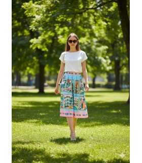 Falda Plisada Postales Vilagallo Mujer