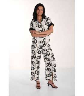 Pantalón Estampado Cadenas Frank Lyman Mujer