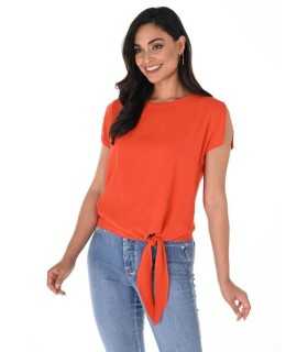 Top Nudo Naranja Frank Lyman Mujer