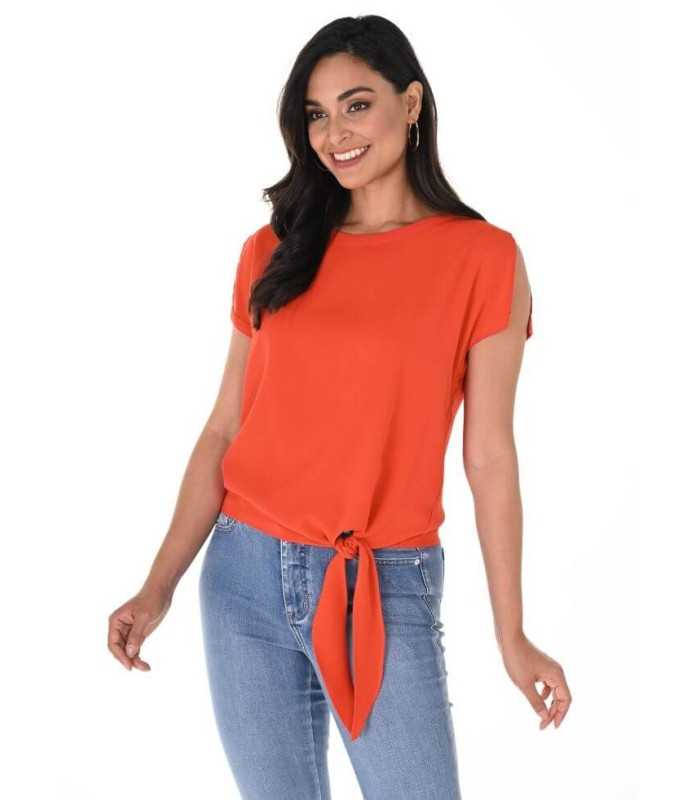 Top Nudo Naranja Frank Lyman Mujer