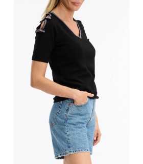 Sueter Negro Abertura Hombro Leo&ugo Mujer