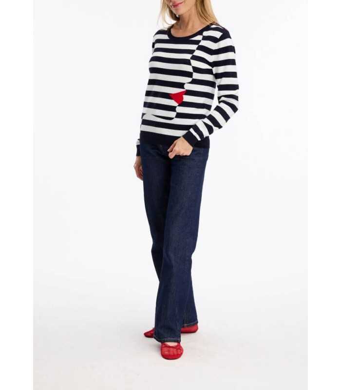 Sueter Rayas Bicolor Leo&ugo Mujer