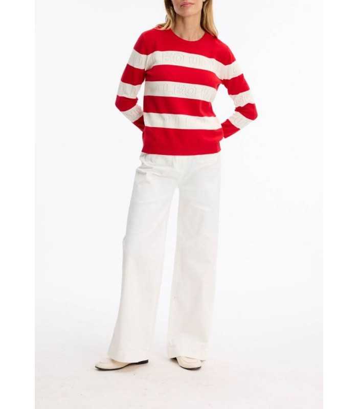 Suéter Rojo Rayas Leo&ugo Mujer