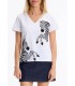 Camiseta Blanca Cebras Leo&ugo Mujer
