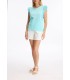 Camiseta Turquesa Volante Leo&ugo Mujer