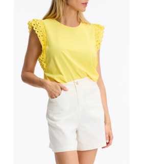 Camiseta Amarilla Volante Leo&ugo Mujer