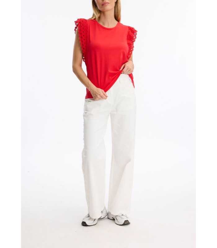 Camiseta Roja Volante Leo&ugo Mujer