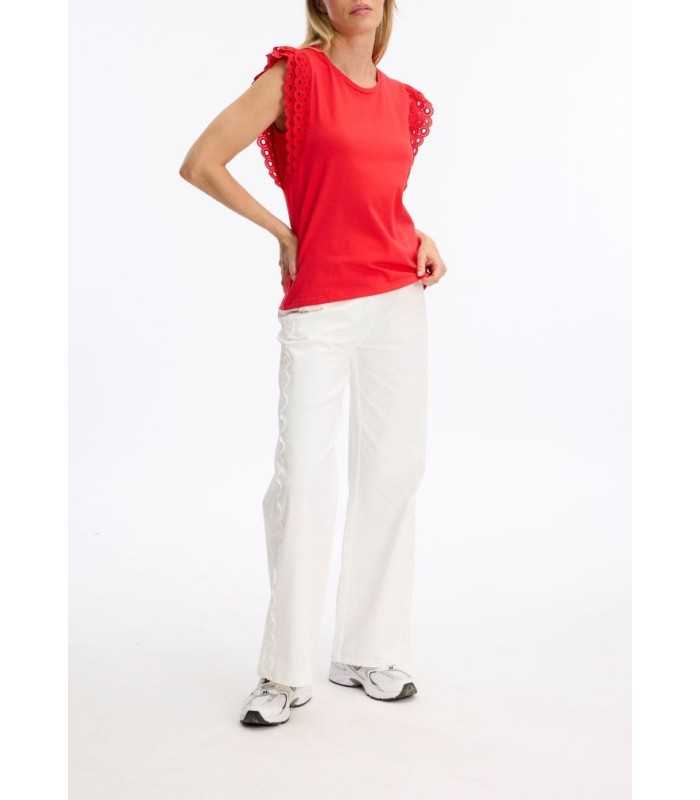 Camiseta Roja Volante Leo&ugo Mujer