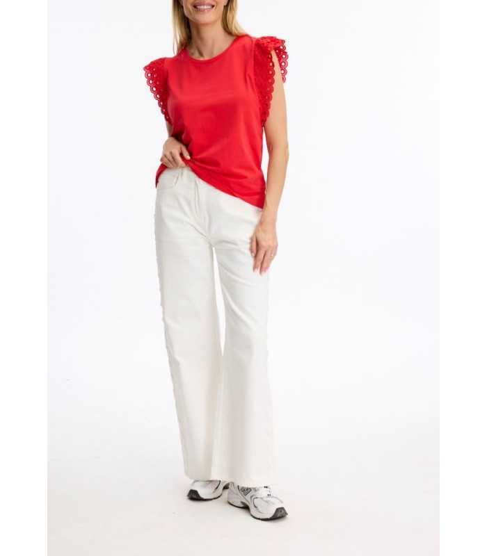 Camiseta Roja Volante Leo&ugo Mujer