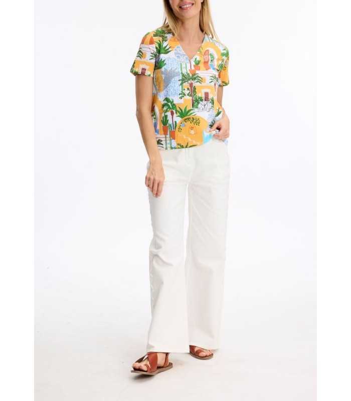 Camiseta Estampada Plantas Leo&ugo Mujer