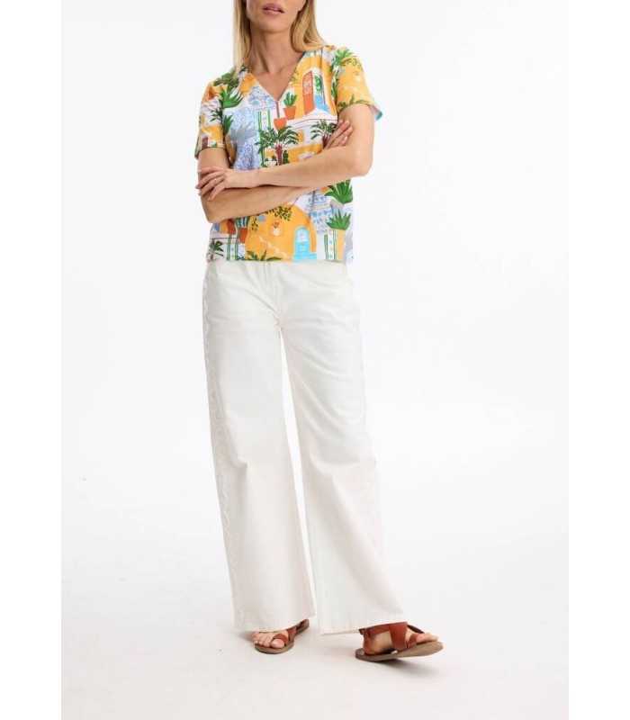 Camiseta Estampada Plantas Leo&ugo Mujer