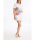 Camiseta Rayas Flores Leo&ugo Mujer