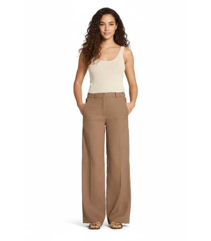 Pantalón Recto MIRA Camel Cambio Mujer