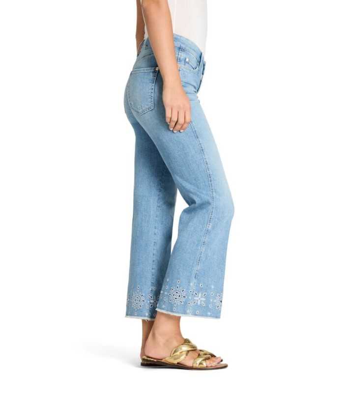 Pantalón FRANCESCA Azul Bordado Cambio Mujer