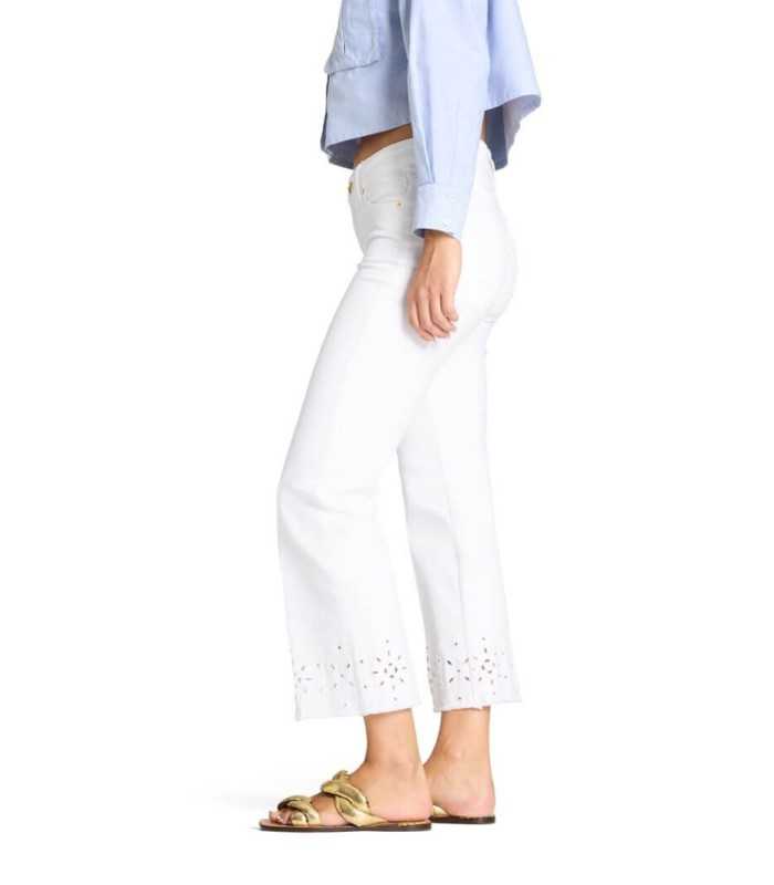 Pantalón FRANCESCA Blanco Bordado Cambio Mujer