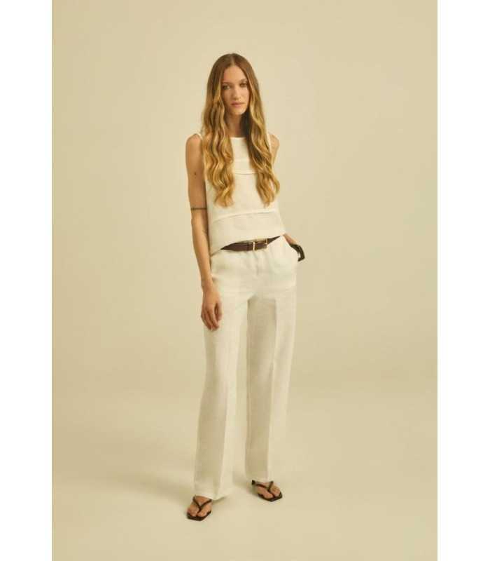 Top Crudo Lino Maria Bellentani Mujer