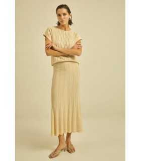 Falda Punto Negra Maria Bellentani Mujer