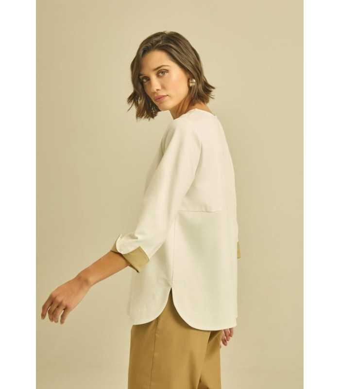 Camisa Punto Crudo Maria Bellentani Mujer