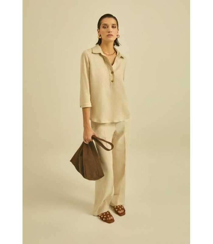 Top Combinado Crudo Maria Bellentani Mujer