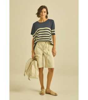 Bermudas Cargo Marrón Maria Bellentani Mujer