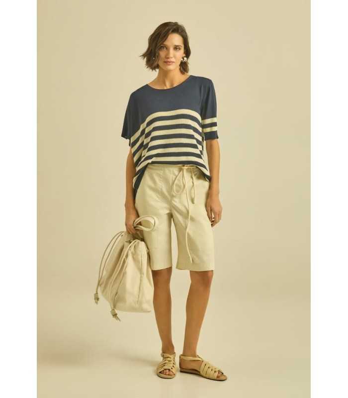 Bermudas Cargo Marrón Maria Bellentani Mujer