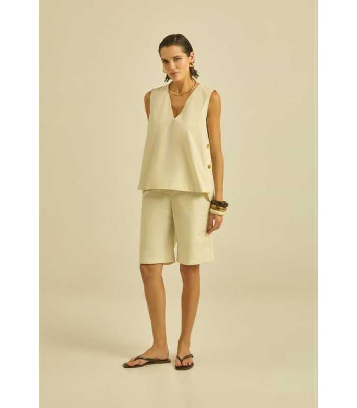 Bermudas Cargo Marrón Maria Bellentani Mujer