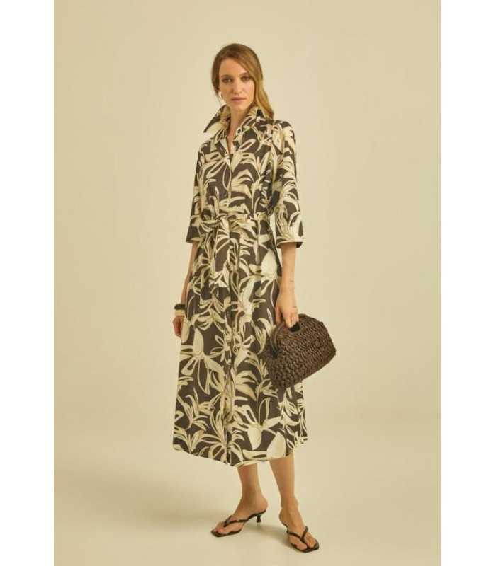 Vestido Estampado Flores Maria Bellentani Mujer