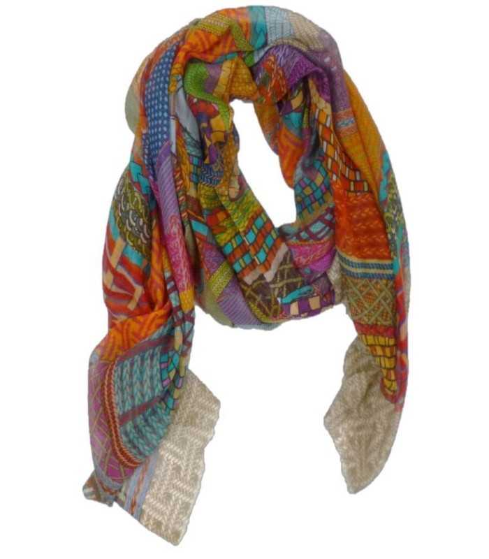 Chal Estampado Colorido Noga Mujer