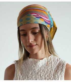 Chal Combinado Rayas Puntos Noga Mujer