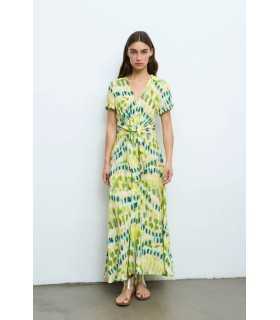 Vestido Estampado Verde Aldo Martins Mujer